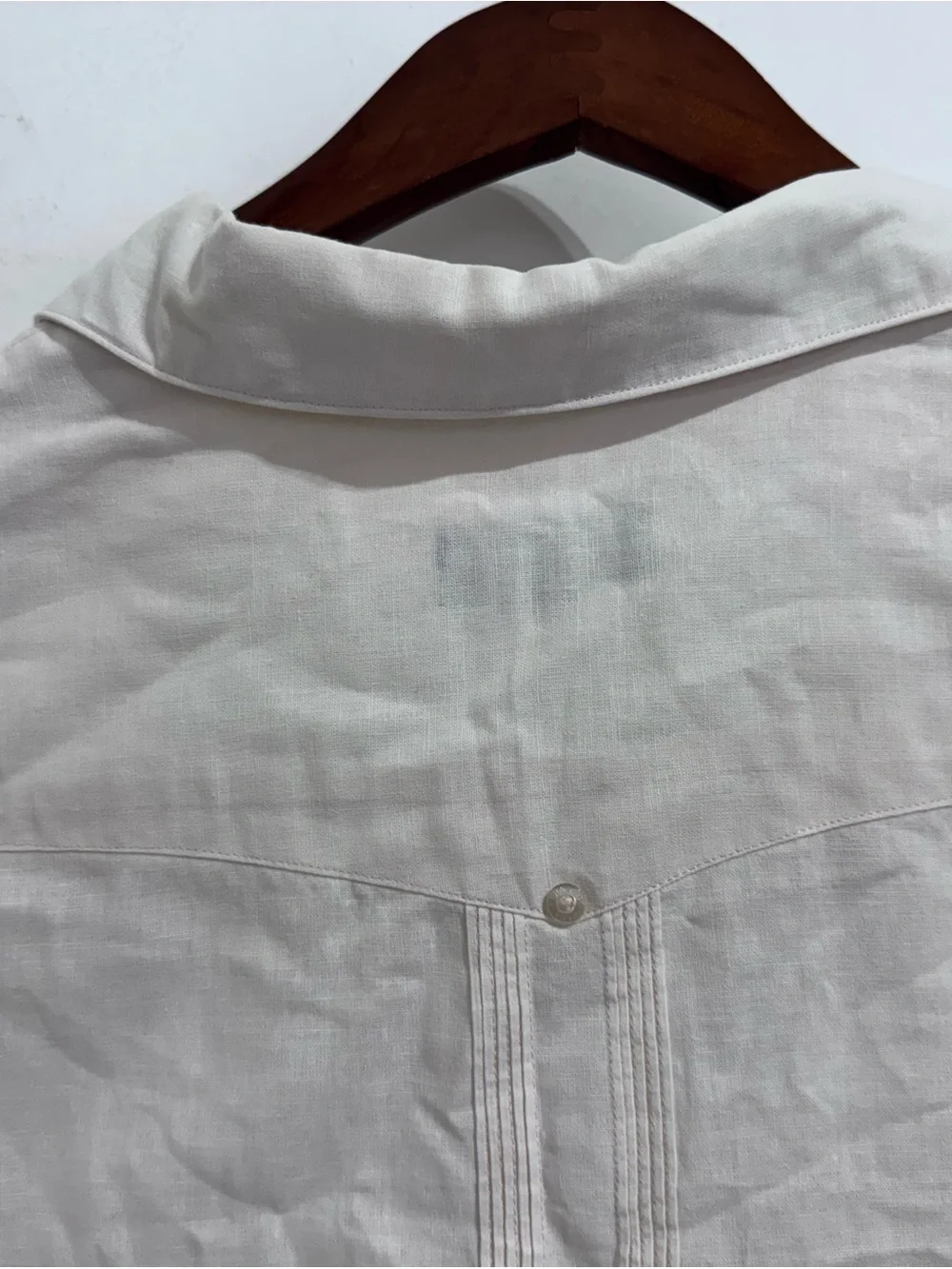 Classic Fernando Pena Men's Casual Button-Down Shirt in Off-White - Picture 4 of 6